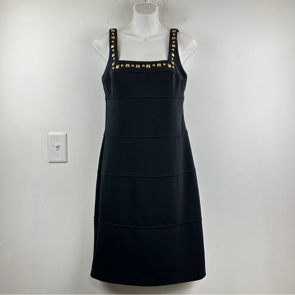 Joseph Ribkoff Black Studded Bondage Dress - Picture 1 of 8